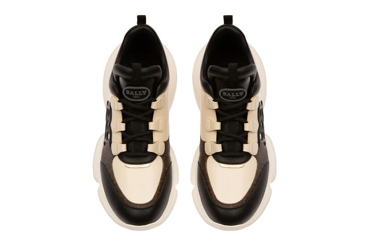 (W) BALLY Classic Leather Sneaker 'Black White' 圖 3