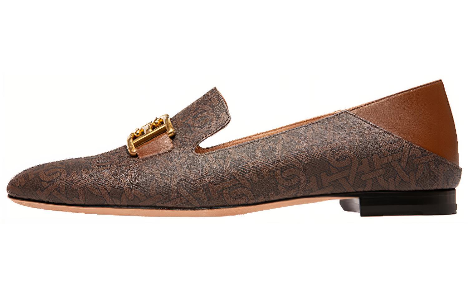 (W) BALLY Classic Loafer 'Logo Print Brown'