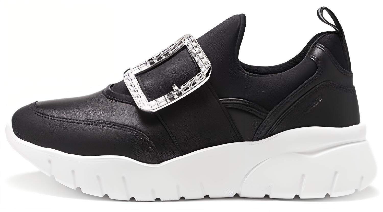 women-bally-comfort-thick-sole-elastic-band-sneakers-black-and-white-6230654