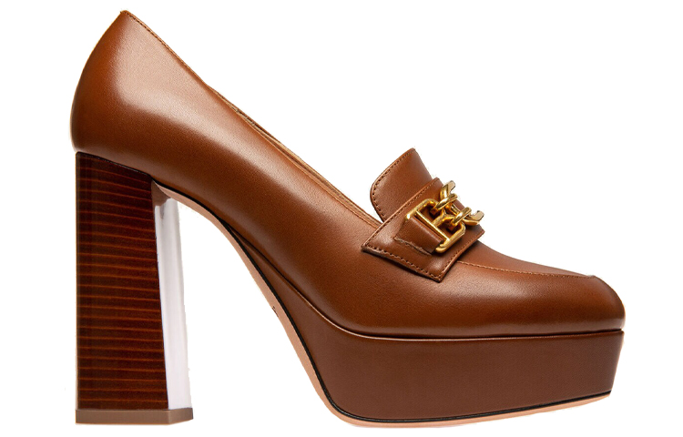 (W) BALLY Deasia 'Simplified Brown Leather High Heels' 圖 2