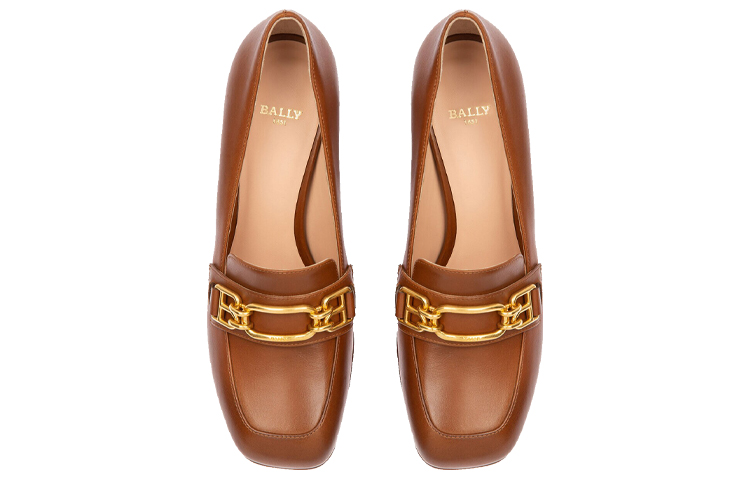 (W) BALLY Deasia 'Simplified Brown Leather High Heels' 圖 3