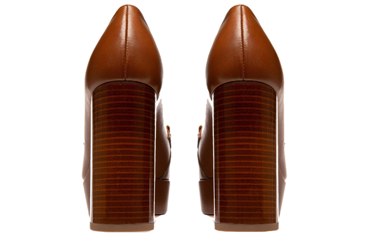 (W) BALLY Deasia 'Simplified Brown Leather High Heels' 圖 4