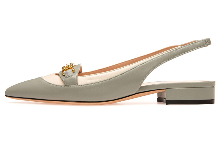 (W) BALLY Dianet Flat 'Grey Leather'