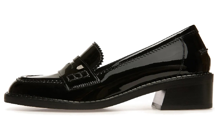(W) BALLY Elly Slip-On Moccasins 'Black Patent Leather'