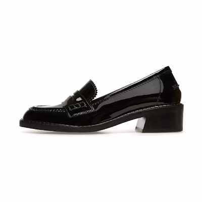 (W) BALLY Elly Slip-On Moccasins 'Black Patent Leather'