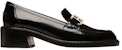 (W) BALLY Ellyane 'Heels Kulit Hitam Tumit Blok Persegi' 6301289