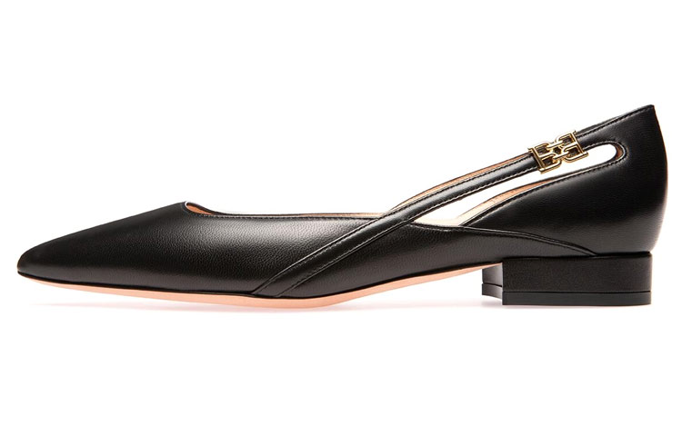 (Women) BALLY Elsa Flat 'Black Leather' 6236615