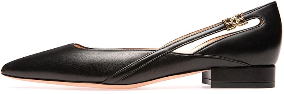 (Women) BALLY Elsa Flat 'Black Leather' 6236615 Buy (Women) BALLY Elsa Flat 'Black Leather' 6236615