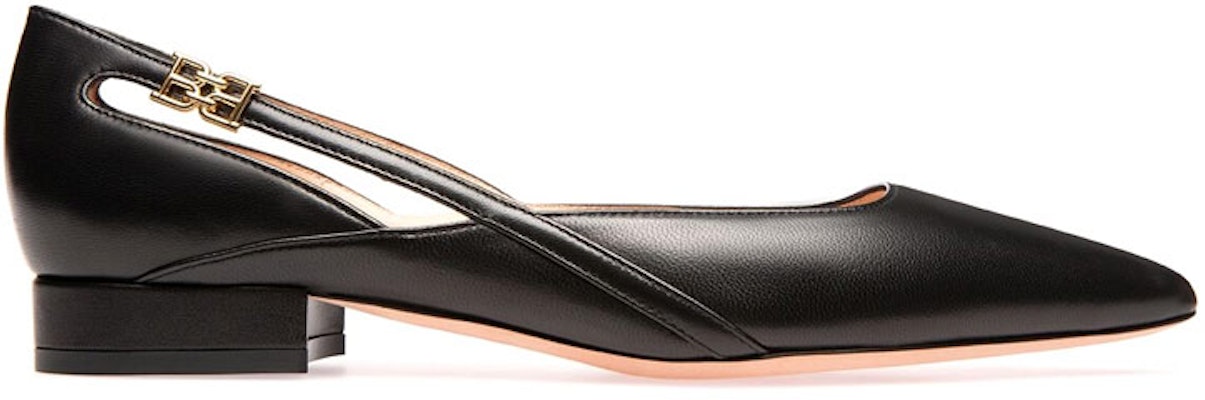 (Women) BALLY Elsa Flat 'Black Leather' 6236615 Order (Women) BALLY Elsa Flat 'Black Leather' 6236615