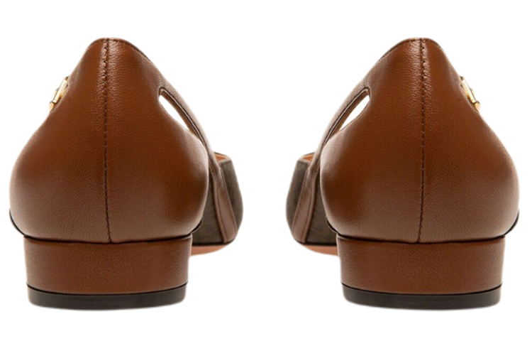 Shop (W) 발리 엘사 플랫 브라운 가죽 (Bally Elsa Flat Brown Leather) 6239441