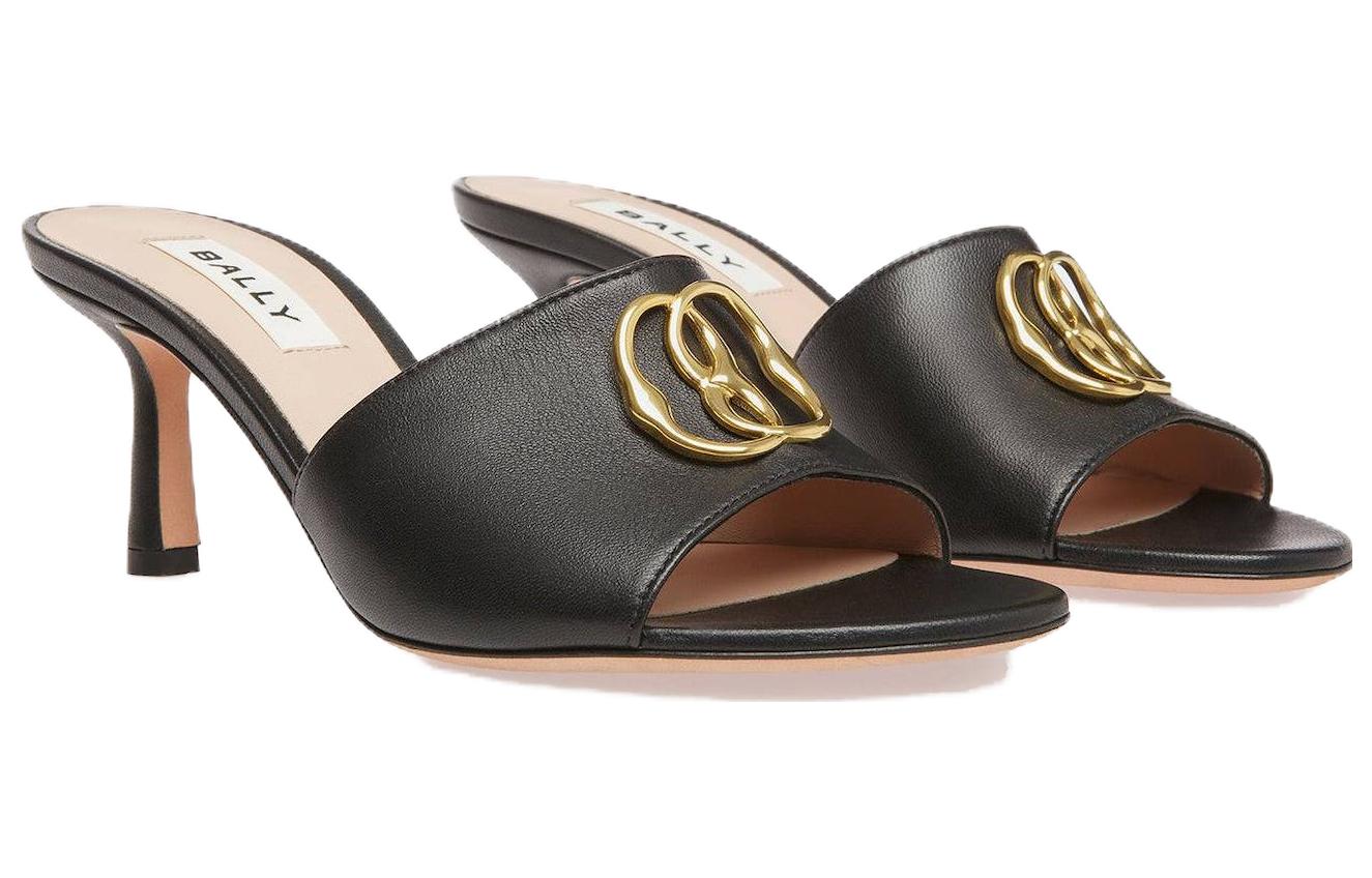 (W) BALLY Emblem 'Black Leather Slide' 圖 2