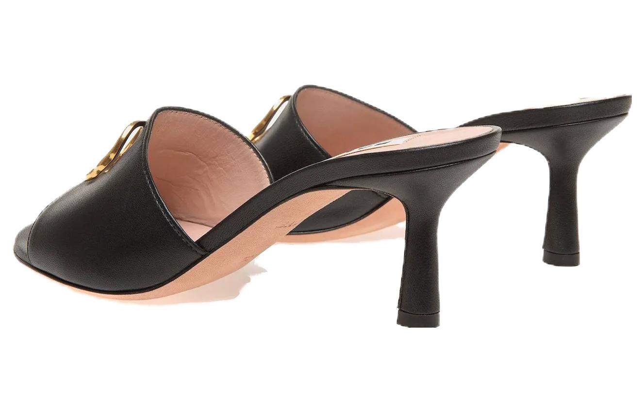 (W) BALLY Emblem 'Black Leather Slide' 圖 3