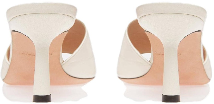 (Women) BALLY Emblem 'White Leather Slide Heels' 6304826 Shop (Women) BALLY Emblem 'White Leather Slide Heels' 6304826