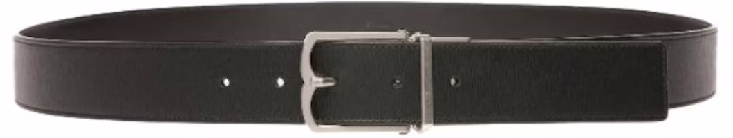 (Women) BALLY Embossed Leather Belt for Women, Black, 3.5cm Width. 6304552 (Women) BALLY Embossed Leather Belt for Women, Black, 3.5cm Width. 6304552