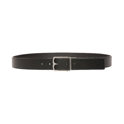 (Women) BALLY Embossed Leather Belt for Women, Black, 3.5cm Width. 6304552