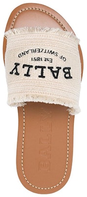 (W) BALLY Sandal Kain Bordir Datar 'Beige' 6302815 Lookbook (W) BALLY Sandal Kain Bordir Datar 'Beige' 6302815