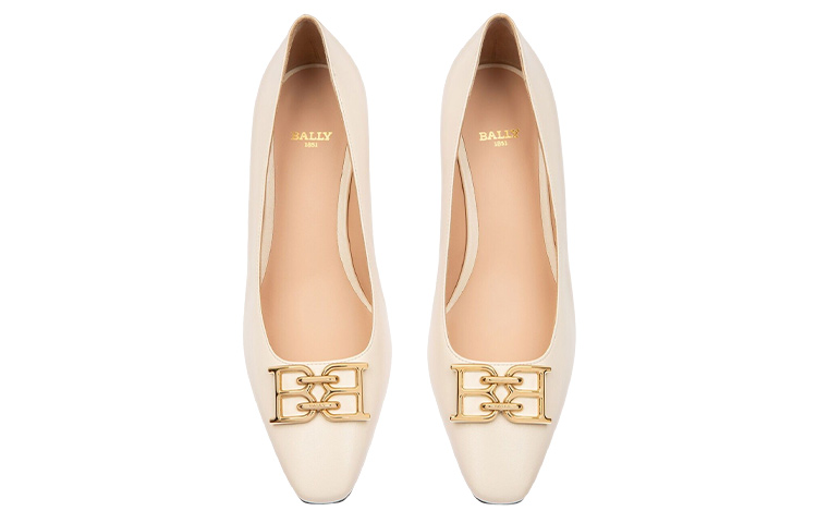 Lookbook (W) BALLY Evanca 'Tumit Rendah-Kulit Putih' 6301717