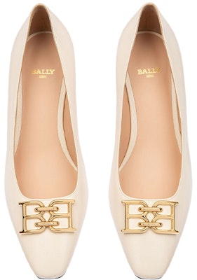 (Women) BALLY Evanca 'White Leather Mid-Low Heel' 6301717 Lookbook (Women) BALLY Evanca 'White Leather Mid-Low Heel' 6301717