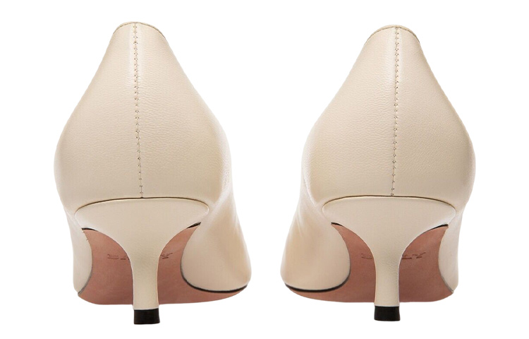 Shop (W) BALLY Evanca 'Tumit Rendah-Kulit Putih' 6301717