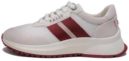 (Women) BALLY Fabric and Leather Mesh Lace-Up Sneaker 'White' 6300253 (Women) BALLY Fabric and Leather Mesh Lace-Up Sneaker 'White' 6300253
