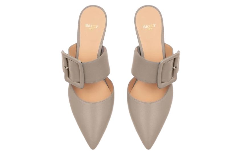 (W) BALLY Fashion Buckle High-Heel 'Grey' 圖 3