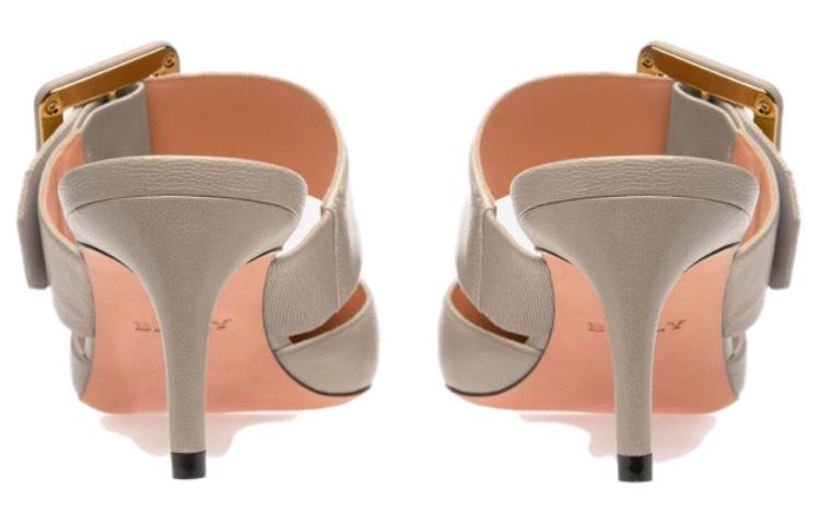 (W) BALLY Fashion Buckle High-Heel 'Grey' 圖 4