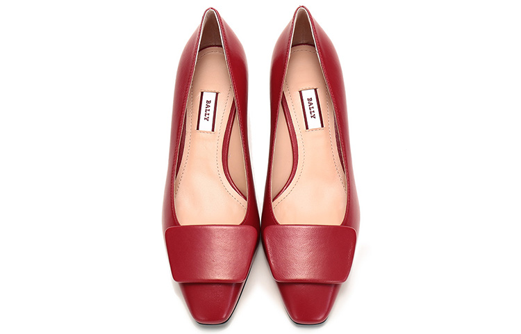 Shop (W) BALLY Basket Mode Décontractée à Talon Haut ''Cuir Rouge'' 6231084