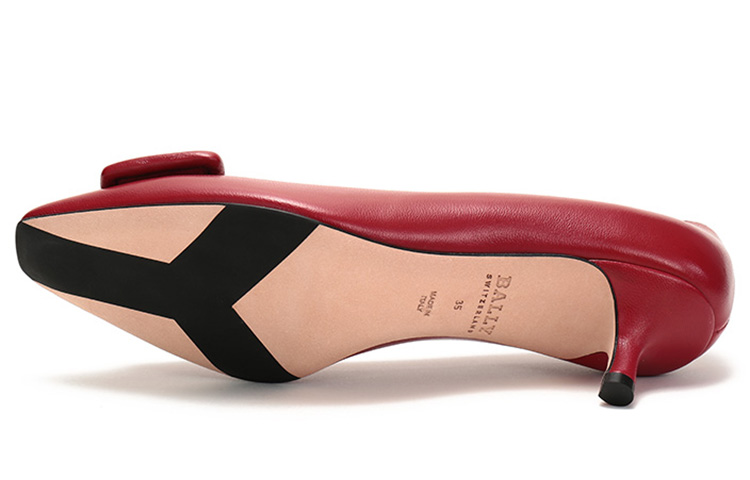 Details for (W) BALLY Basket Mode Décontractée à Talon Haut ''Cuir Rouge'' 6231084