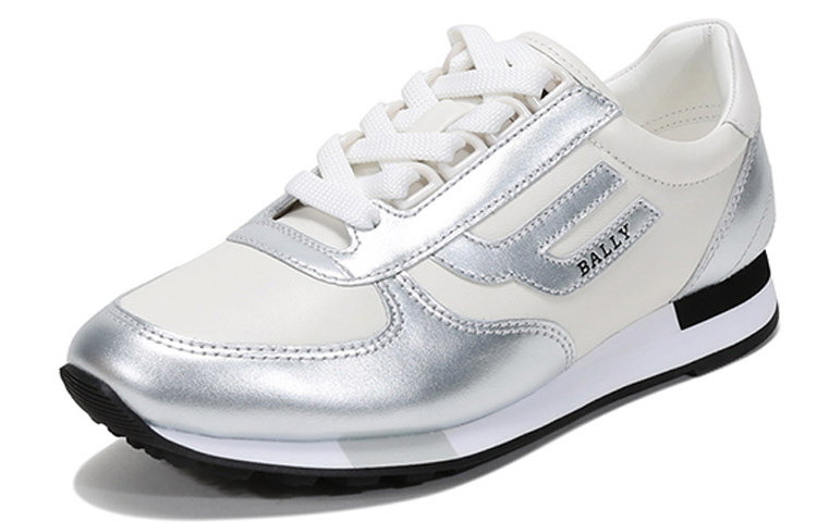 (W) BALLY Fashion Casual Sneaker 'White Silver'