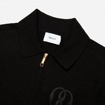 (W) BALLY FW23 黑色刺繡純色拉鍊針織開衫. 6305209 Shop (W) BALLY FW23 黑色刺繡純色拉鍊針織開衫. 6305209