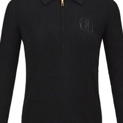 (W) BALLY FW23 黑色刺繡純色拉鍊針織開衫. 6305209 Cheap (W) BALLY FW23 黑色刺繡純色拉鍊針織開衫. 6305209