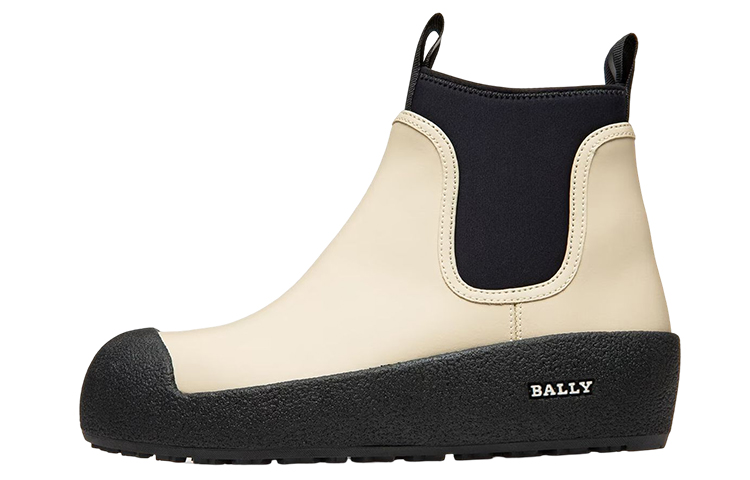 Buy BALLY巴利 Gadey 皮革 短筒 切爾西靴 女款 米色