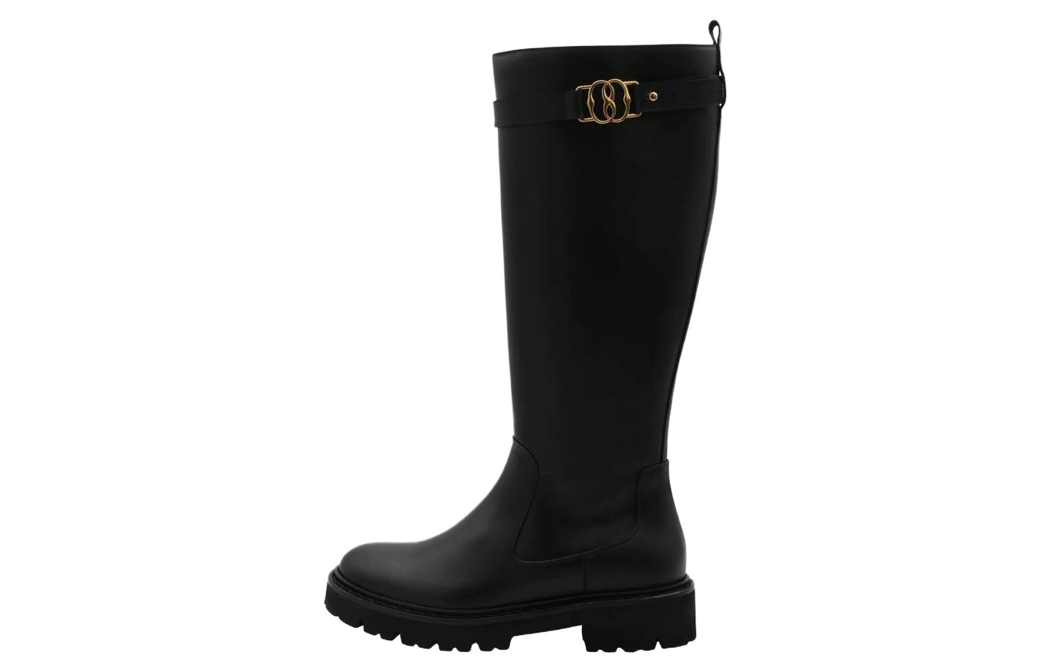 (Women) BALLY Gaila High-Boot 'Black with Gold Buckle Detail' WB2004VT003U901