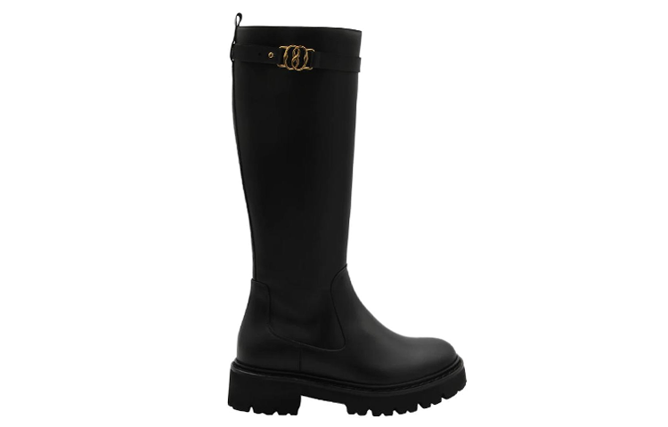 Order (W) BALLY Gaila High-Boot ''Schwarz mit Goldener Schnallendetail'' WB2004VT003U901