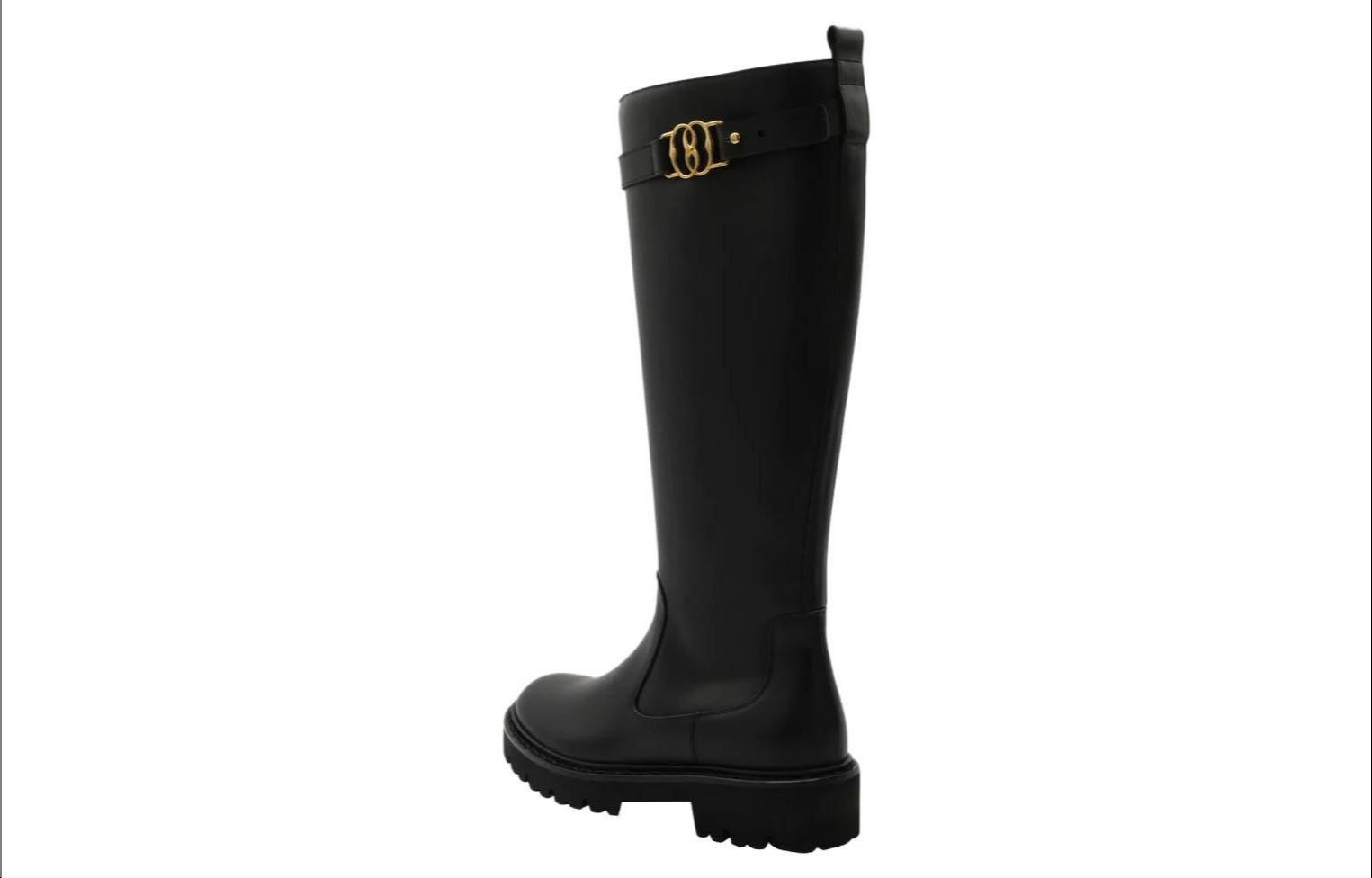 Lookbook (W) BALLY Gaila High-Boot ''Schwarz mit Goldener Schnallendetail'' WB2004VT003U901