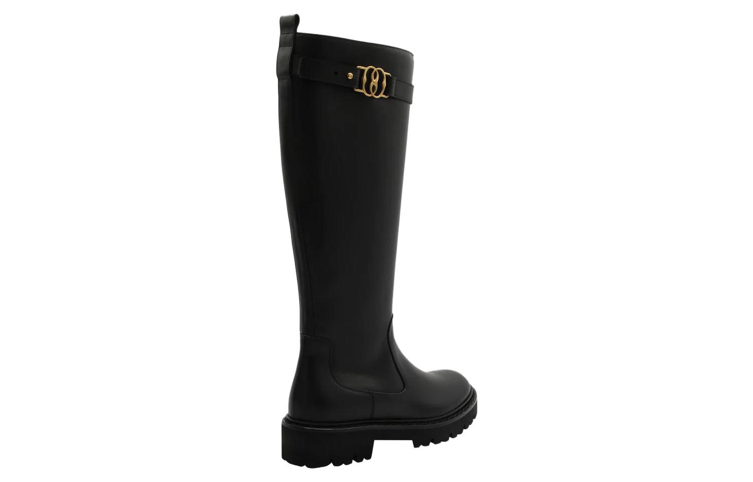 Shop (W) BALLY Gaila High-Boot ''Schwarz mit Goldener Schnallendetail'' WB2004VT003U901
