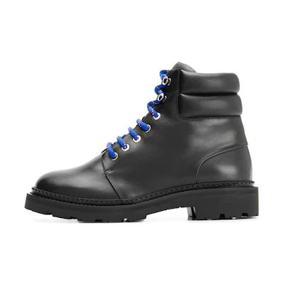 (W) BALLY Ganya Leather Boots 'Black Lace-Up'