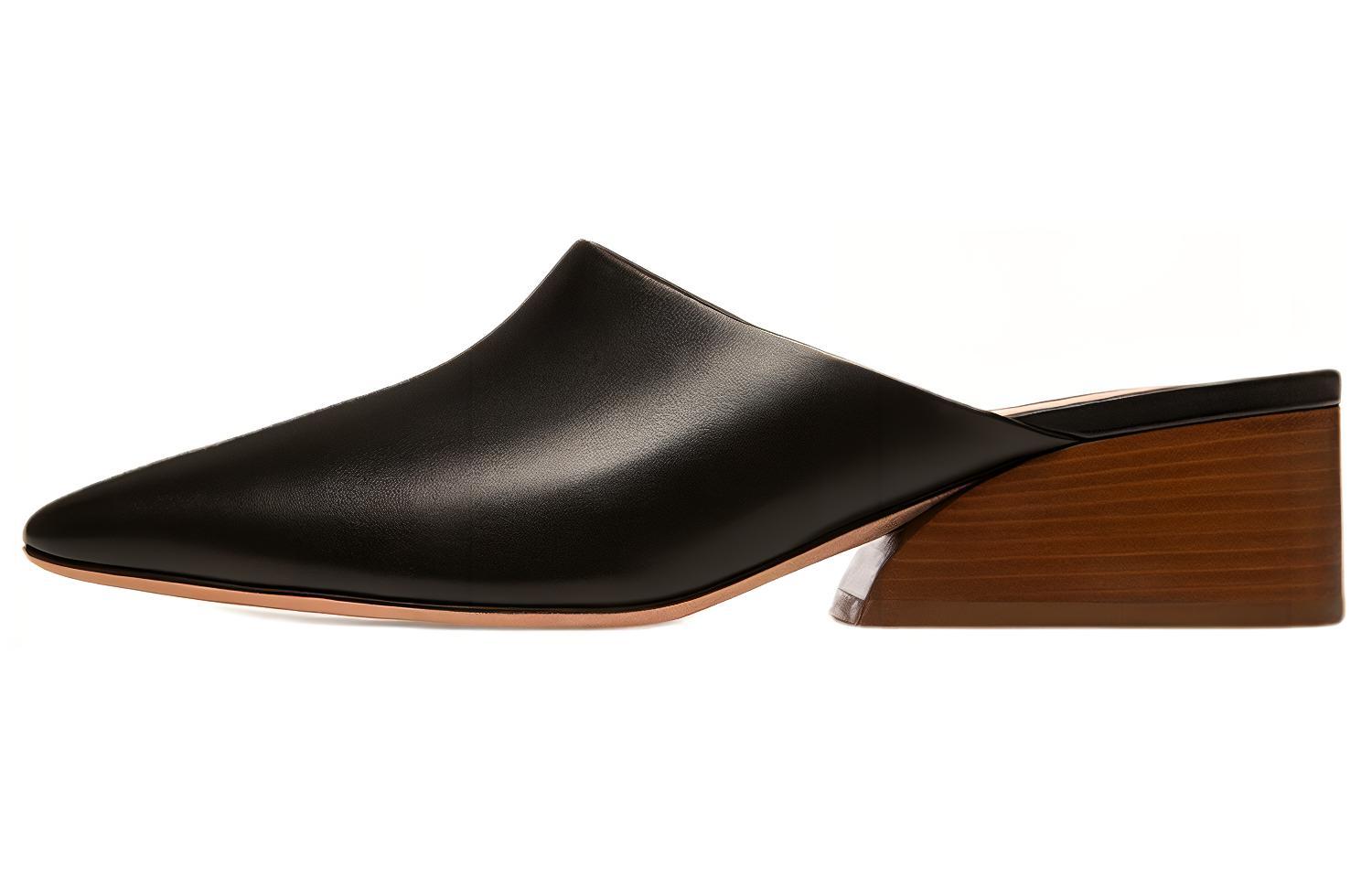 (W) BALLY Genny 'Black Leather Mule'
