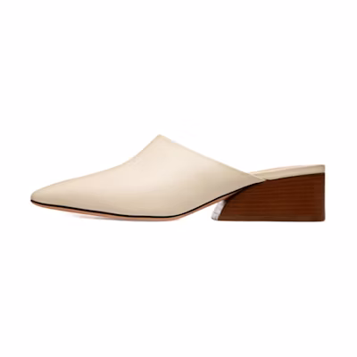 (W) BALLY Genny Leather Mules 'Bone White'