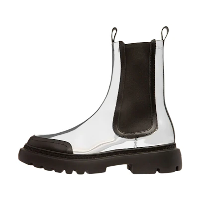 (W) BALLY Ginny Flat 'Silver Chelsea'