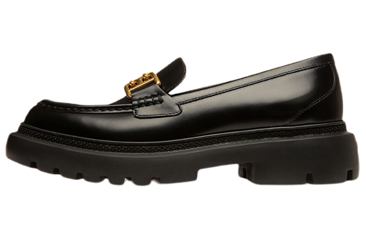 (Women) BALLY Gioia Flat 'Black Leather Loafer' 6300045
