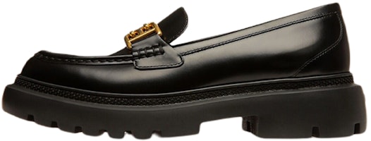 (Women) BALLY Gioia Flat 'Black Leather Loafer' 6300045 (Women) BALLY Gioia Flat 'Black Leather Loafer' 6300045