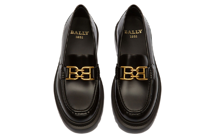 Lookbook (W) BALLY Gioia Flat 'Loafer de Cuero Negro' 6300045