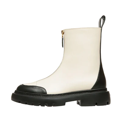 (W) BALLY Giuli Boot 'Beige Leather Zip'