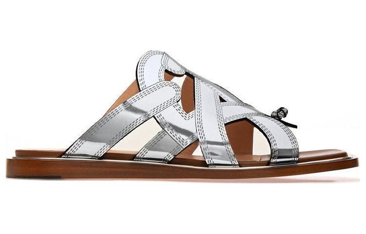 Order (W) BALLY Glada 'Sandal Flat Kulit Perak' 6300244