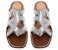 (W) BALLY Glada 'Sandal Flat Kulit Perak' 6300244