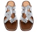 Lookbook (W) BALLY Glada 'Sandal Flat Kulit Perak' 6300244