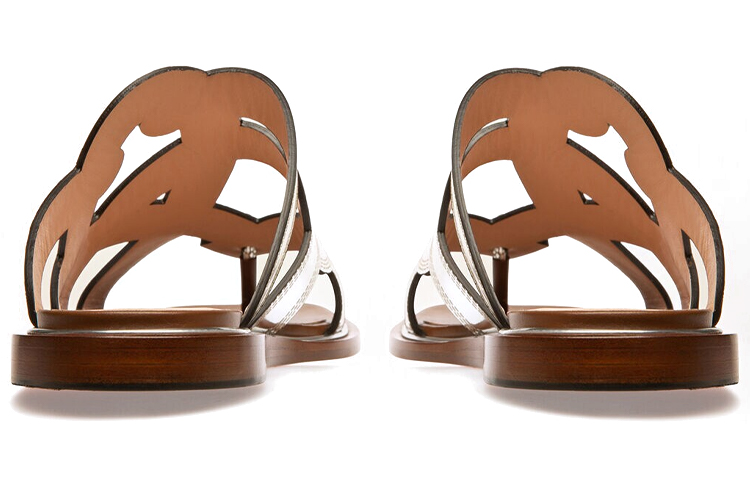 Shop (W) BALLY Glada 'Sandal Flat Kulit Perak' 6300244