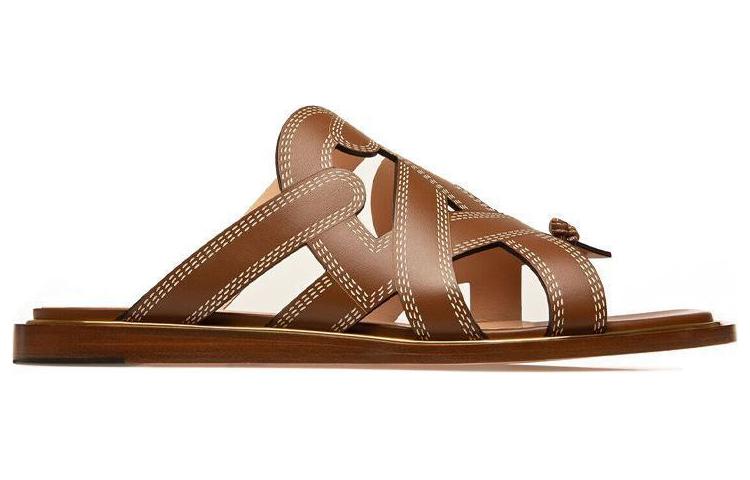 Order (W) BALLY Glada 'Sandal Kulit Rata Coklat Tan' 6300115