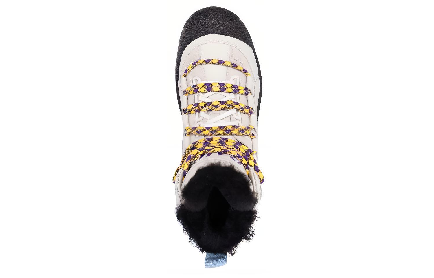 (W) BALLY High-Top Sneaker 'Logo Print White Fleece-Lined' 圖 4